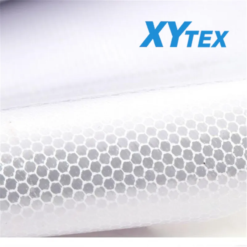 Rollo de pegatinas imprimibles con solvente de hoja infrarroja de panal blanco, pancarta flexible de PVC reflectante