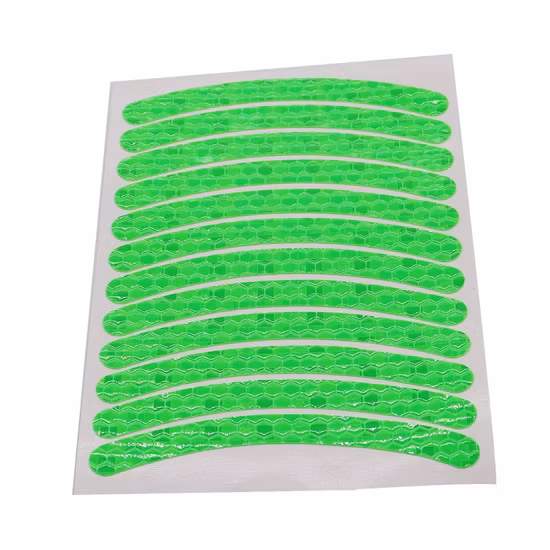 12 pegatinas reflectantes luminosas y coloridas para cubo de rueda de coche para todos los coches, camiones y bicicletas