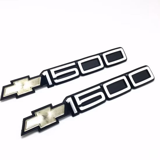 Emblemas de moldura de puerta de pajarita 1500, insignia 1500, Silverado Suburban Tahoe, apto para accesorios de coche, emblema de decoración de piezas de coche