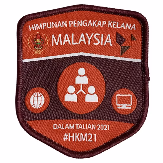 Insignia de parche bordado tejido personalizado de alta calidad para emblema