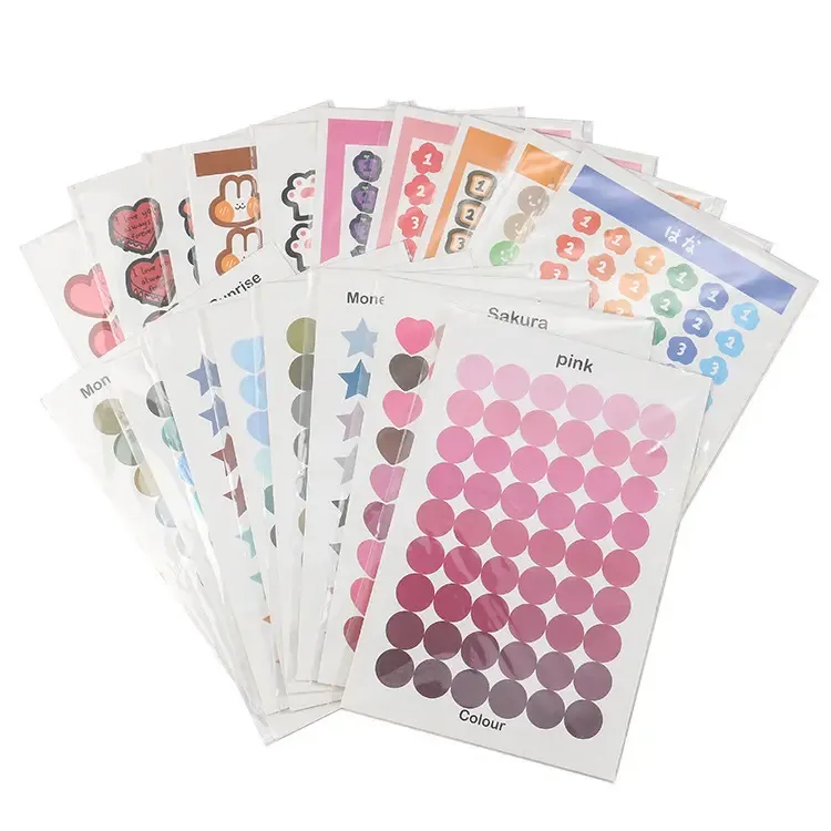 Etiqueta engomada multicolor del planificador del vinilo de DIY de los niños lindos del corte del beso personalizado, fabricante impreso impermeable de la hoja de las etiquetas engomadas del ordenador portátil del logotipo